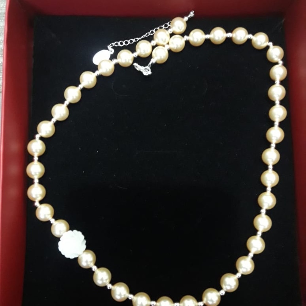 NWT stunning necklace  gold plated 10 thousands - Picture 3 of 6